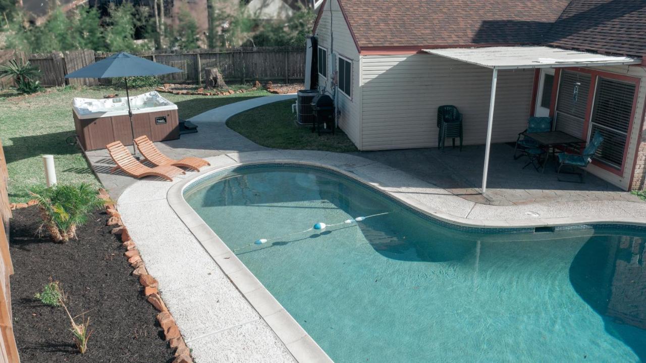 1976Houstongem Luminous Pvtpool & Hottub Dt20Mins For Lrg Families 6Beds 2Bath Vila Exterior foto